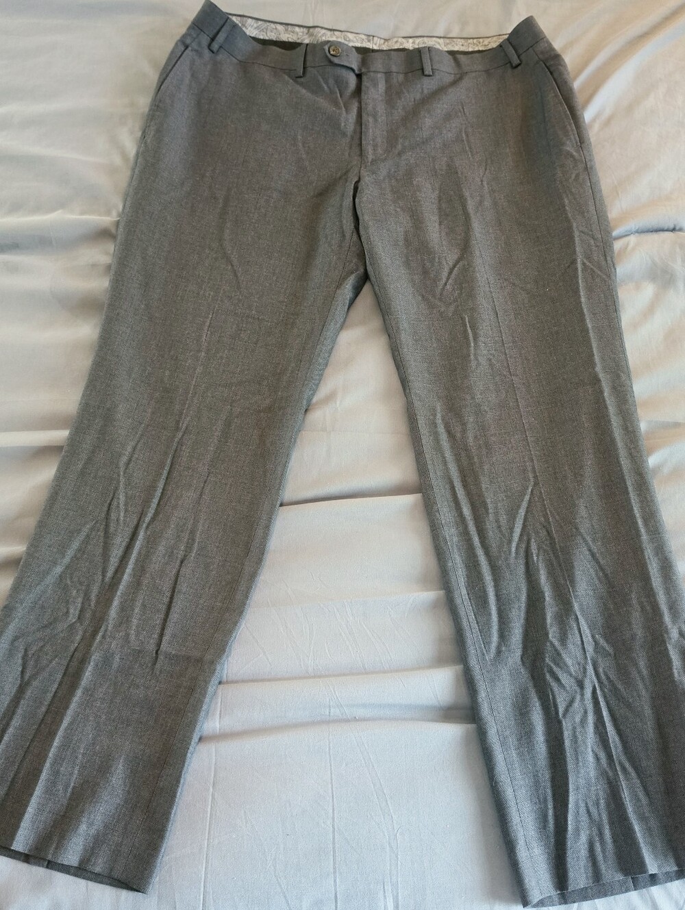 Lauren Ralph Lauren Women's Gray Straight Leg Dress Work Slacks Pants 38W x 30L